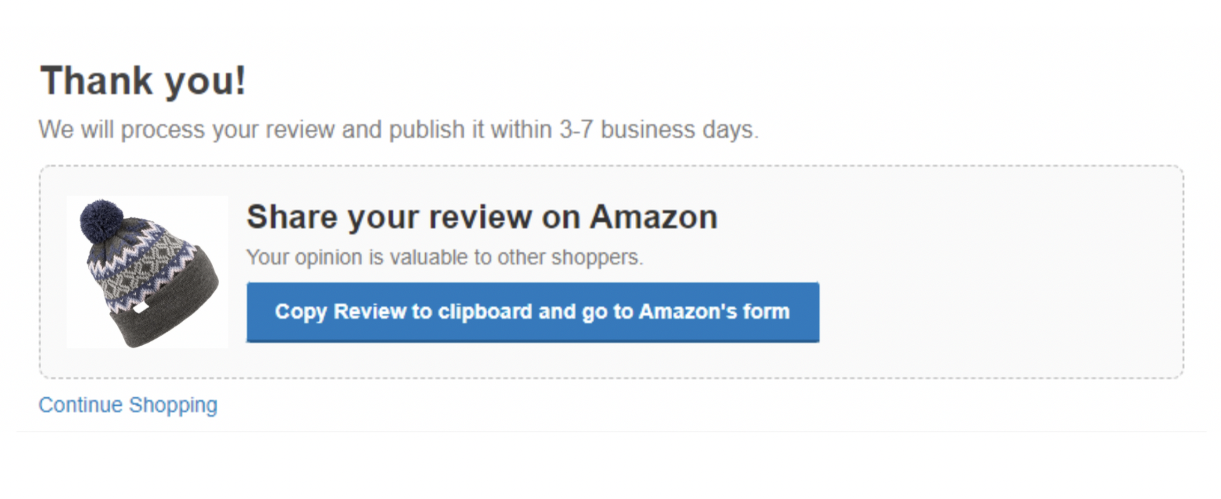 Share To Amazon PowerReviews Help Center